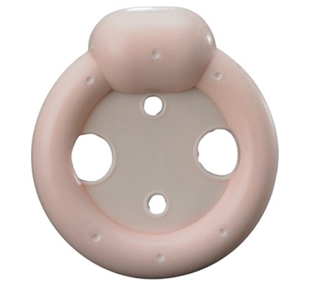 Close-up of Milex Pessary: Ring with Support and Knob, Folding