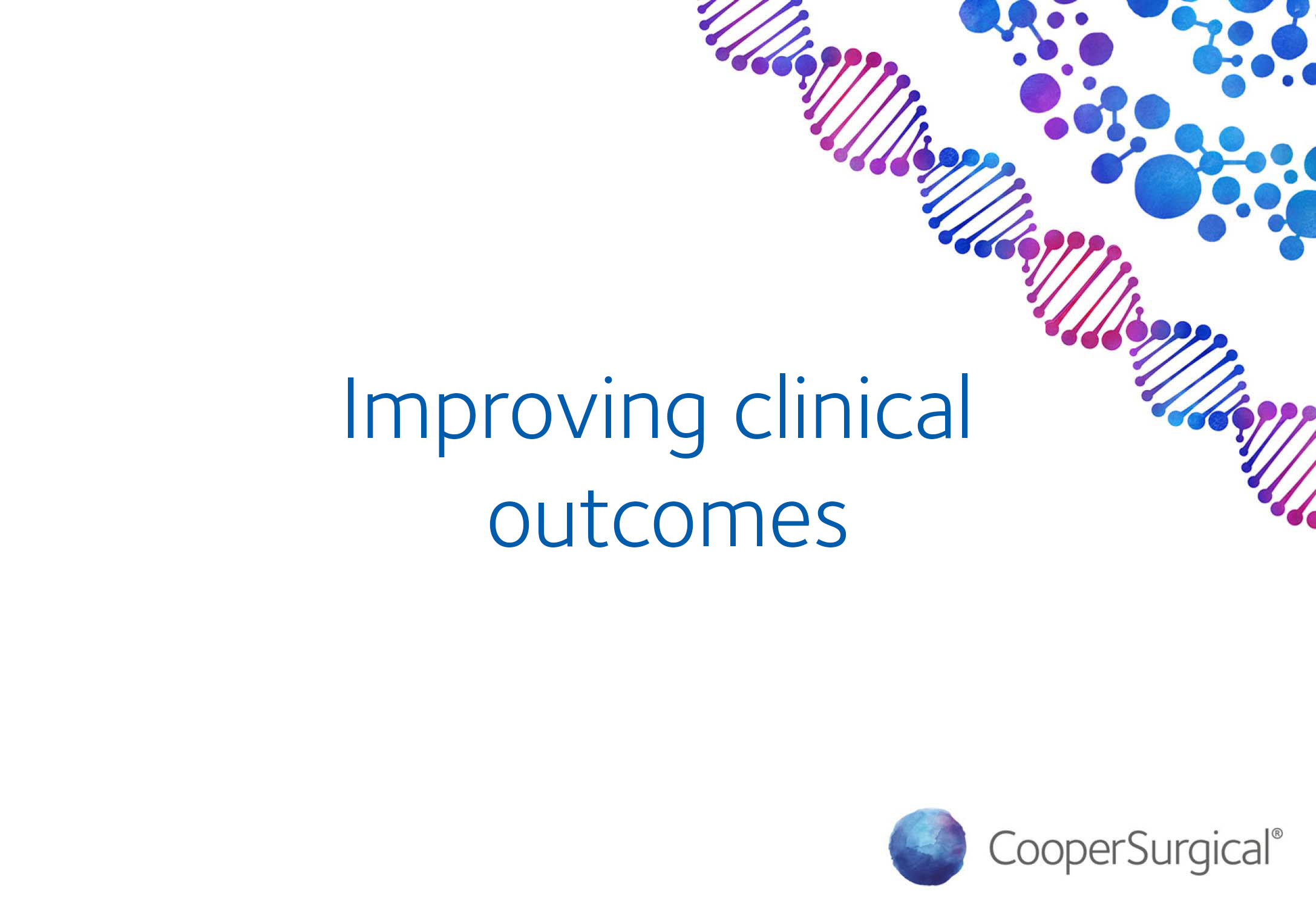 Improving clinical outcomes