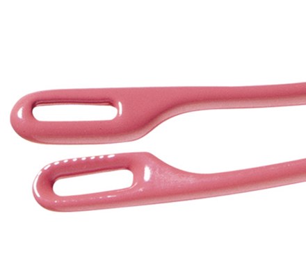 Close-up of Euro-Med LEEP Campion Forceps, red
