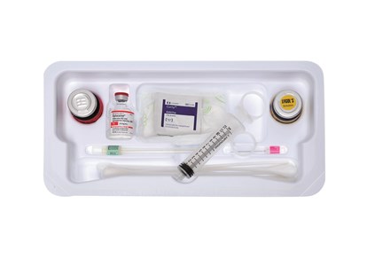 LEEP Procedure Essentials Kit with medicines and supplies in it