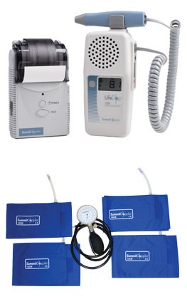 Summit handheld doppler, LifeDop 250 ABI, 4 Cuffs and Aneroid