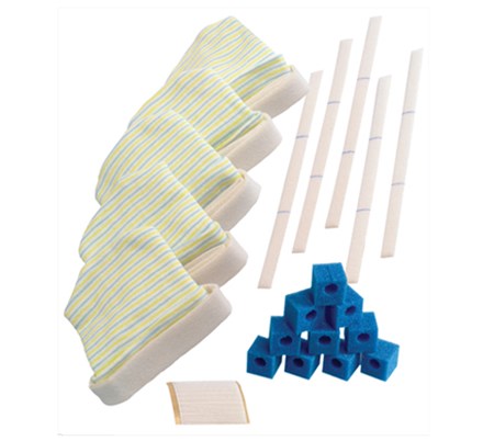 INCA Infant Nasal CPAP Assembly Accessories neatly organized