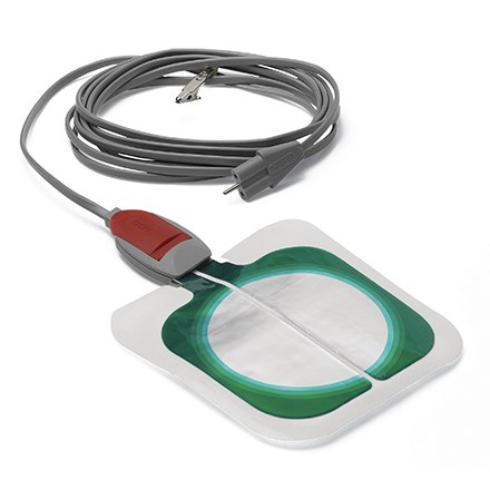 Wallach Electrosurgical Disposable Grounding Pad with reusable cable attached