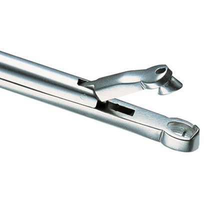 Close-up of the tip of stainless steel Euro-Med Burke Classic Biopsy Punch tool