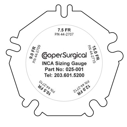 CooperSurgical Sizing Gauge for INCA Infant Nasal CPAP Assembly