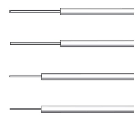 Row of four LEEP Needle Electrodes of various sizes
