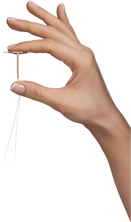 Hand holding Paragard