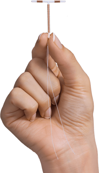 Picture of a hand holding Paragard