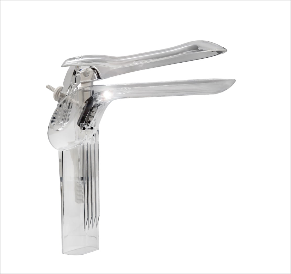 OfficeSpec, single-use, vaginal speculum with integrated LED light source